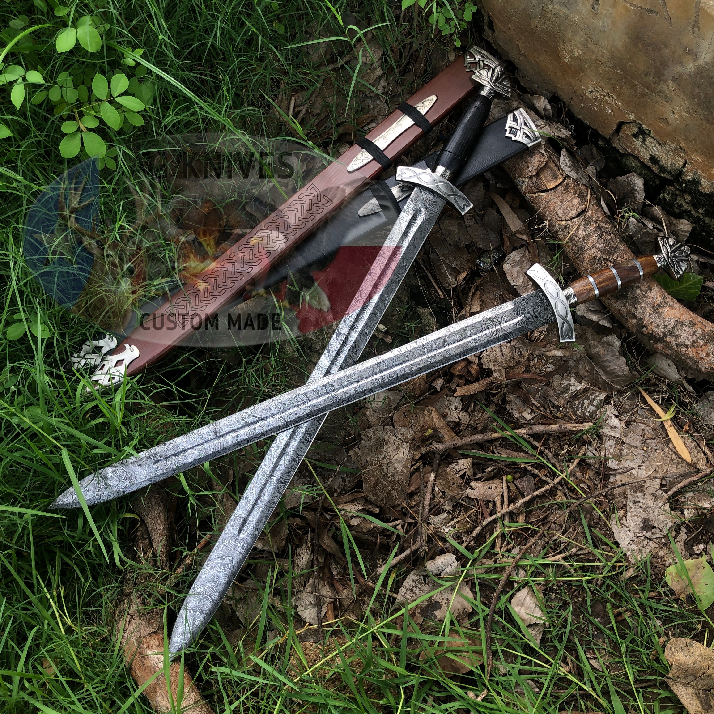 Swords Handcrafted Swords - Damascus Steel Katanas & Medieval Blades - AG ...