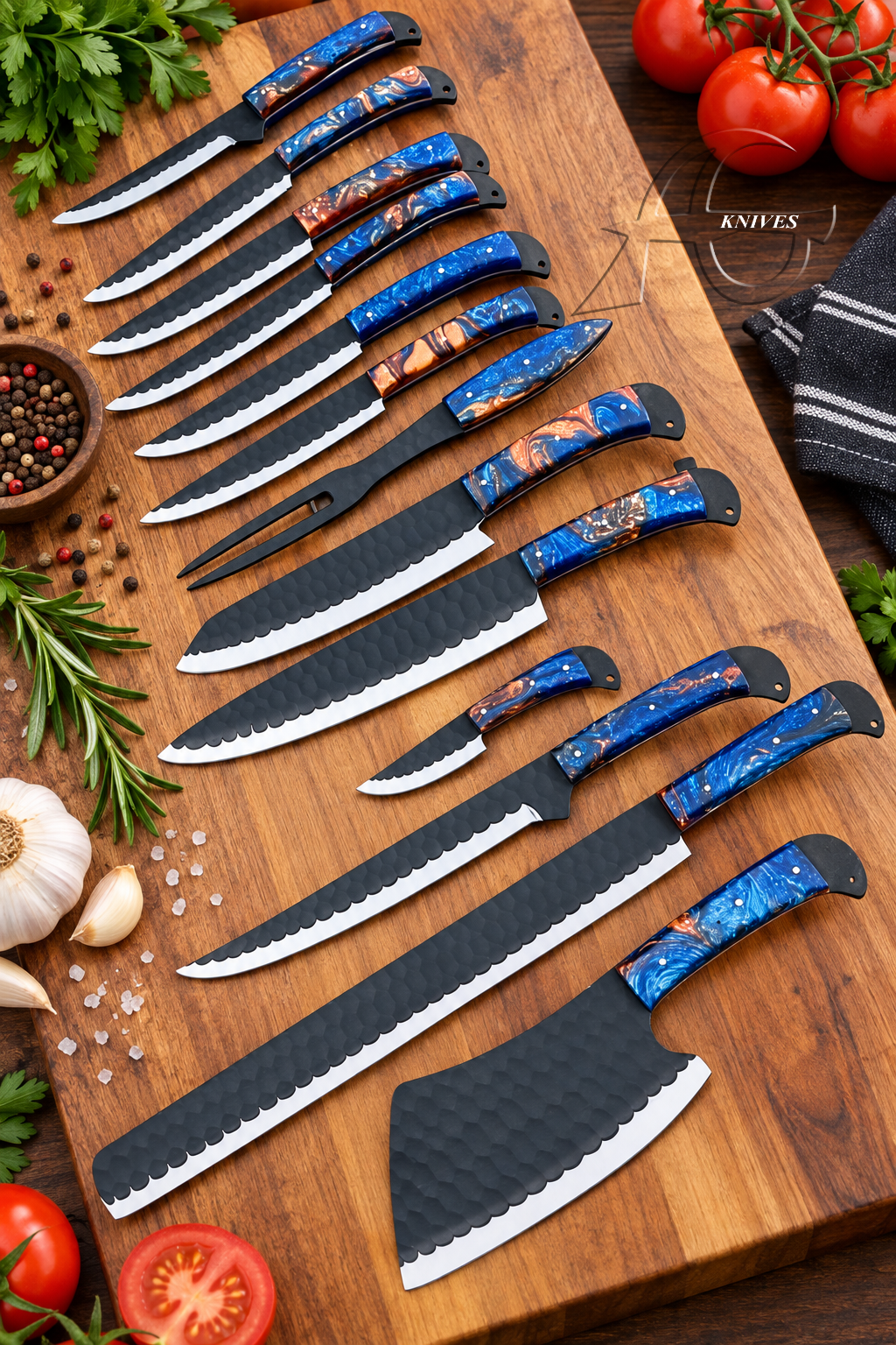 13_pcs_hand_forged_blades_kitchen_chef_knife_set
