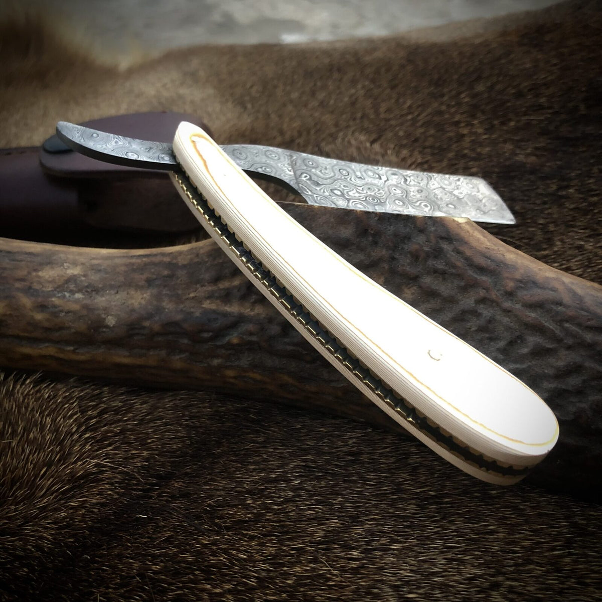 Crafted Razor Damascus Blade Customhand Forged Shave Razor With Cover – My Store