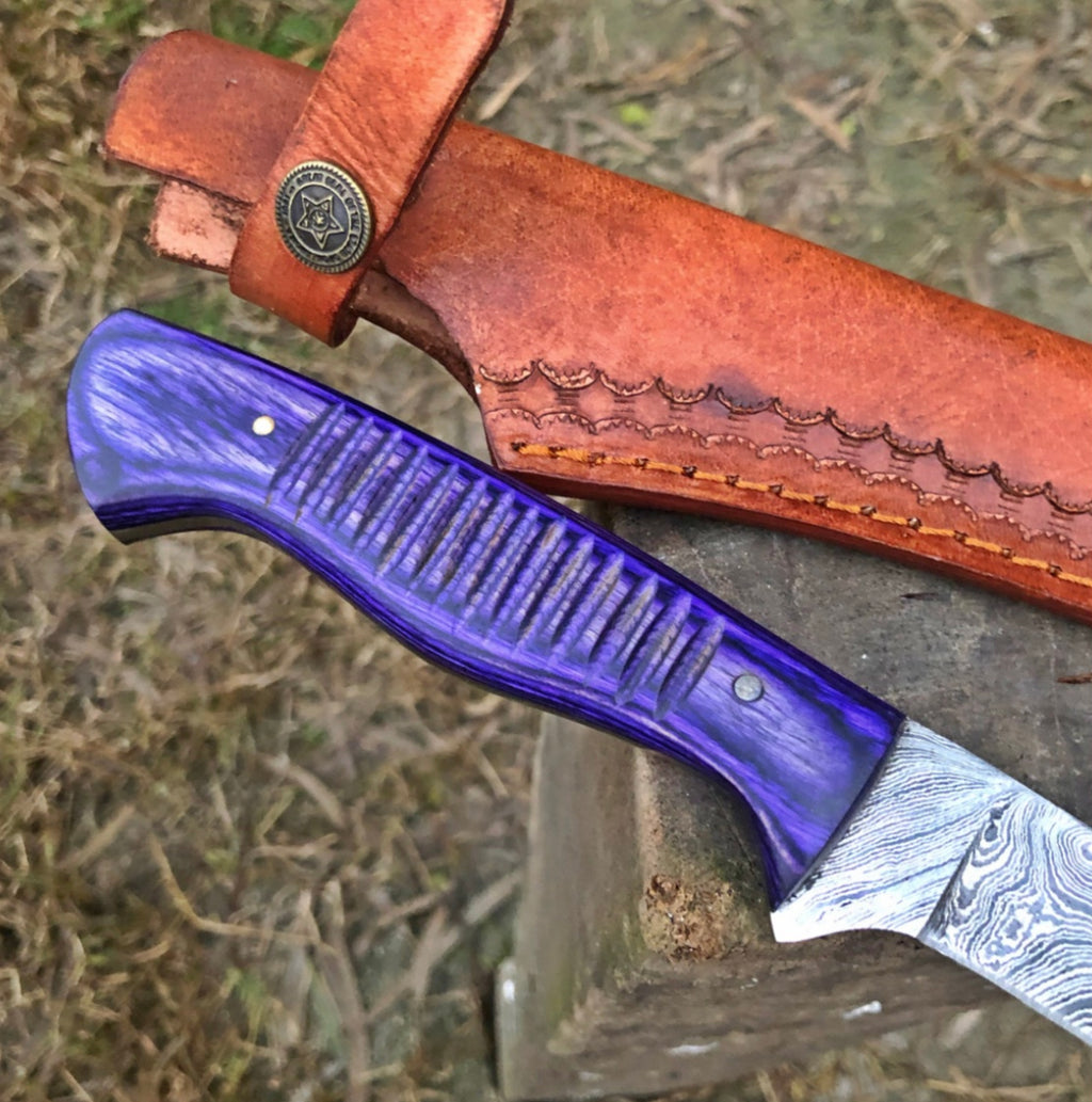 Fixed Blade Hand Forged Damascus Fishing Fillet Knife