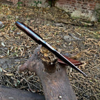 Hand-Forged Survival Tracker Knife 1095 Steel Blade with Rosewood Handle Sheath