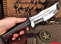 Tanto Tracker Knife Handmade High Carbon Steel Blade with G10 Handle With Sheath