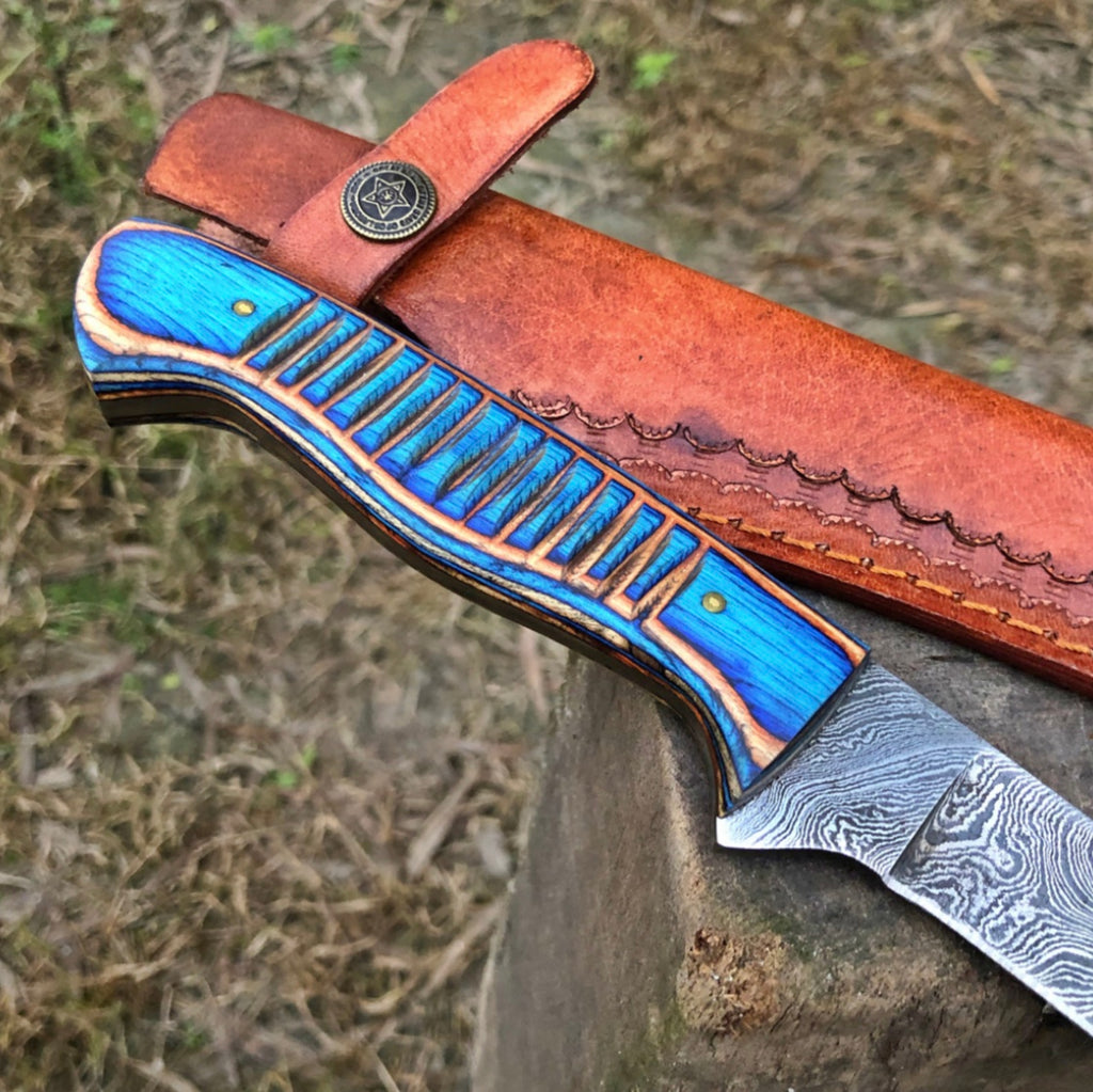 14” Long Fishing Fillet Knife Handmade Damascus Blade With Cover