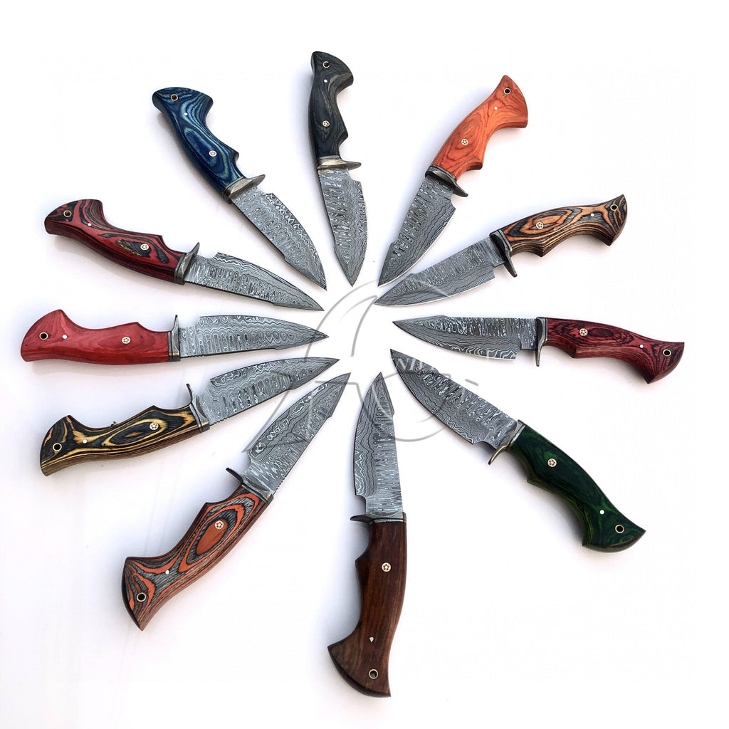 hunting knife damascus blade