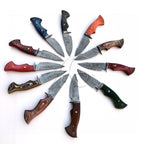 hunting knife damascus blade