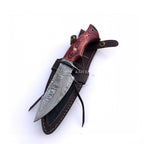 hunting knife damascus blade