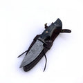hunting knife damascus blade