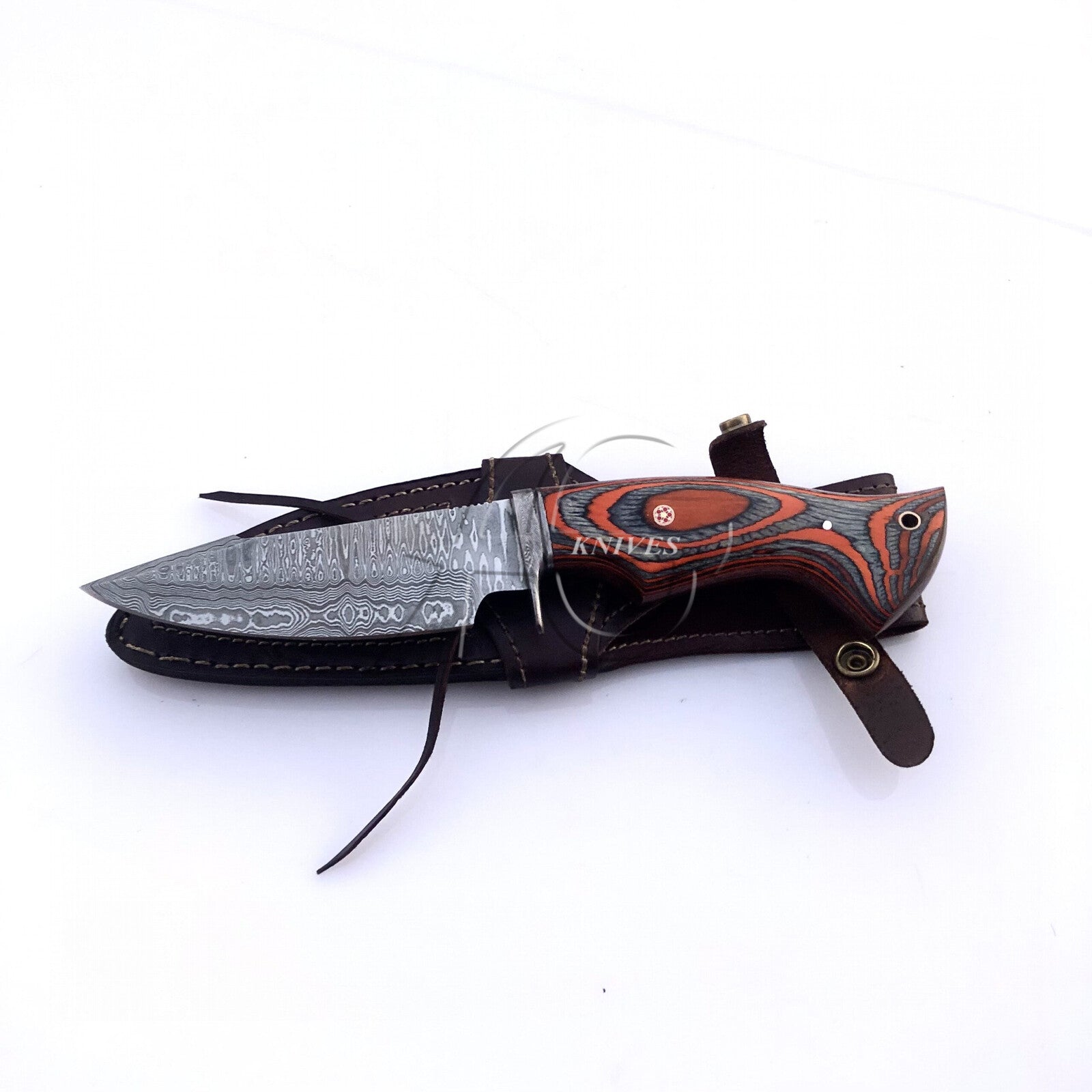 hunting knife damascus blade