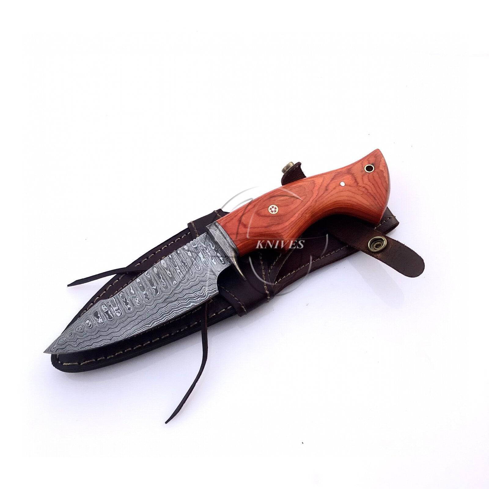 hunting knife damascus blade