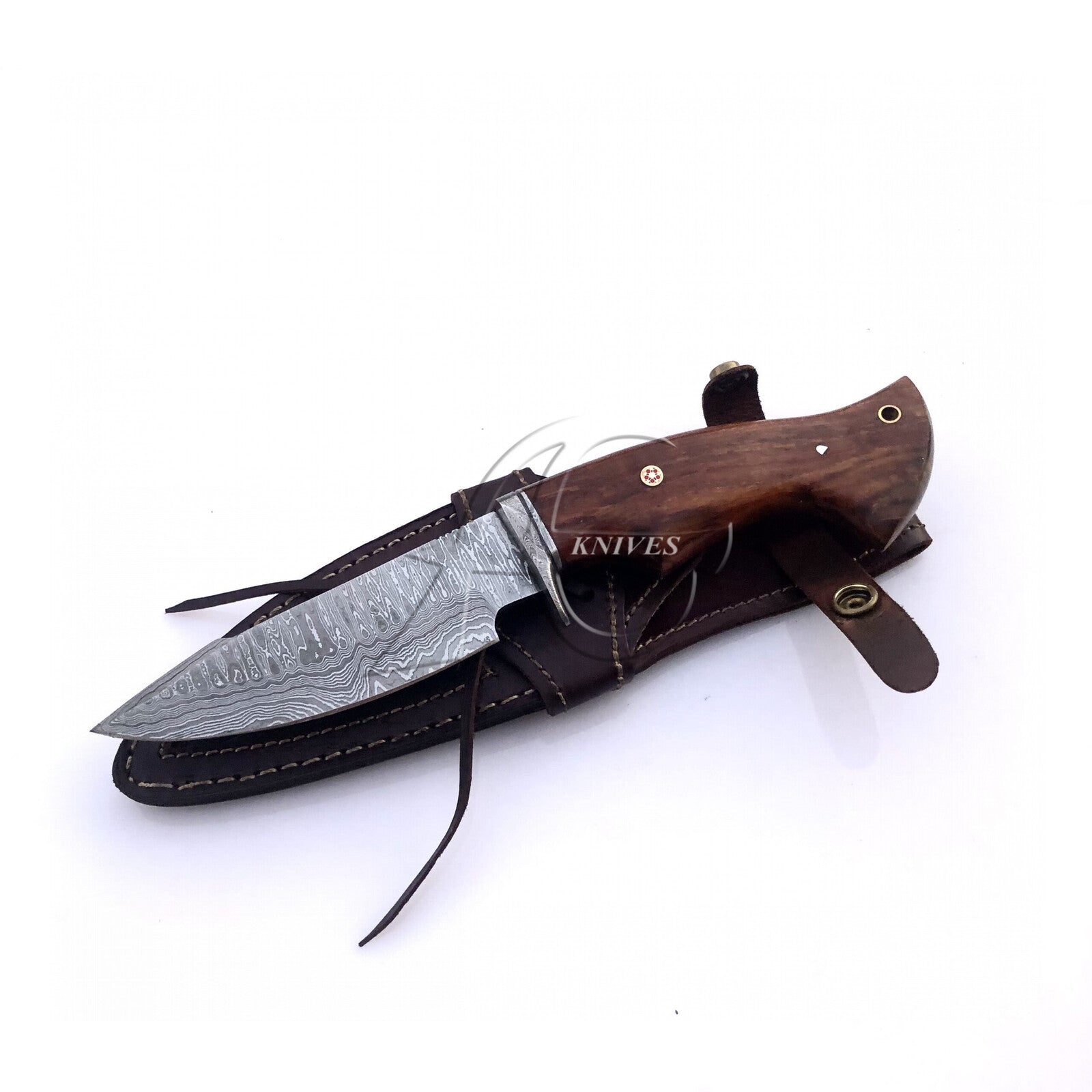 hunting knife damascus blade