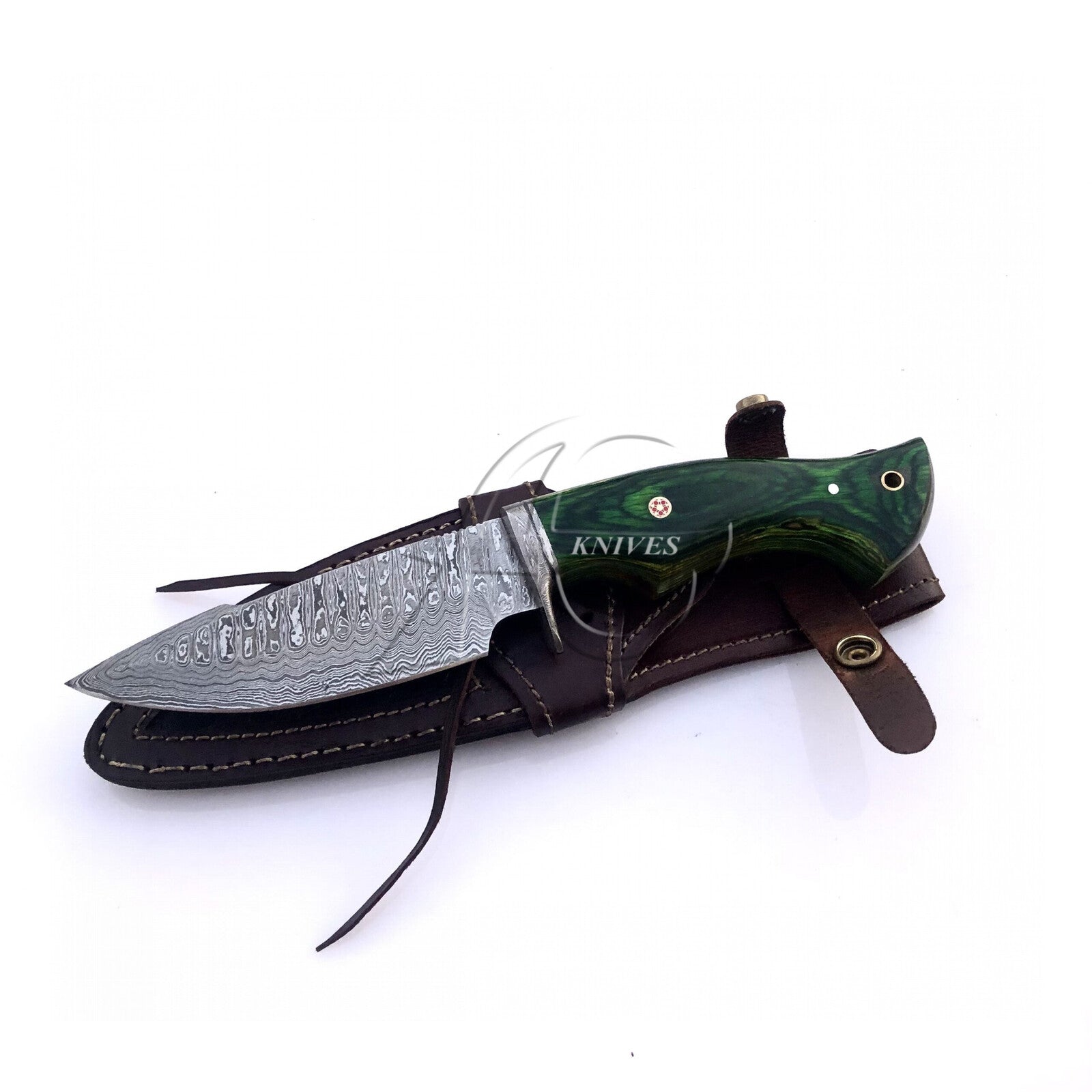 hunting knife damascus blade