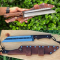 Handcrafted Viking Knife Carbon Steel Blade with Leather Sheath