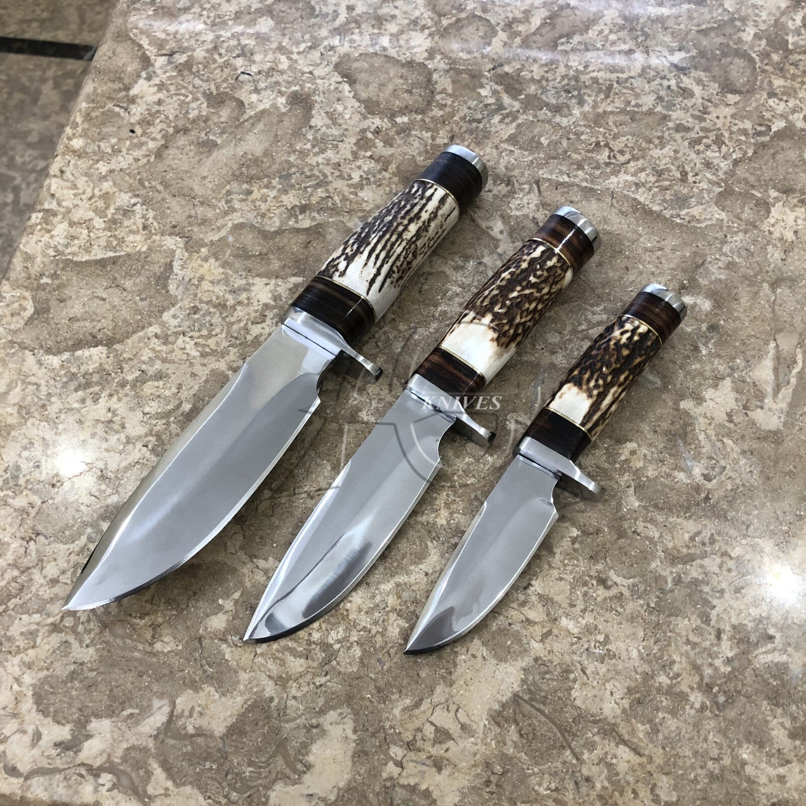 Lot of 3 pcs skinning hunting knives