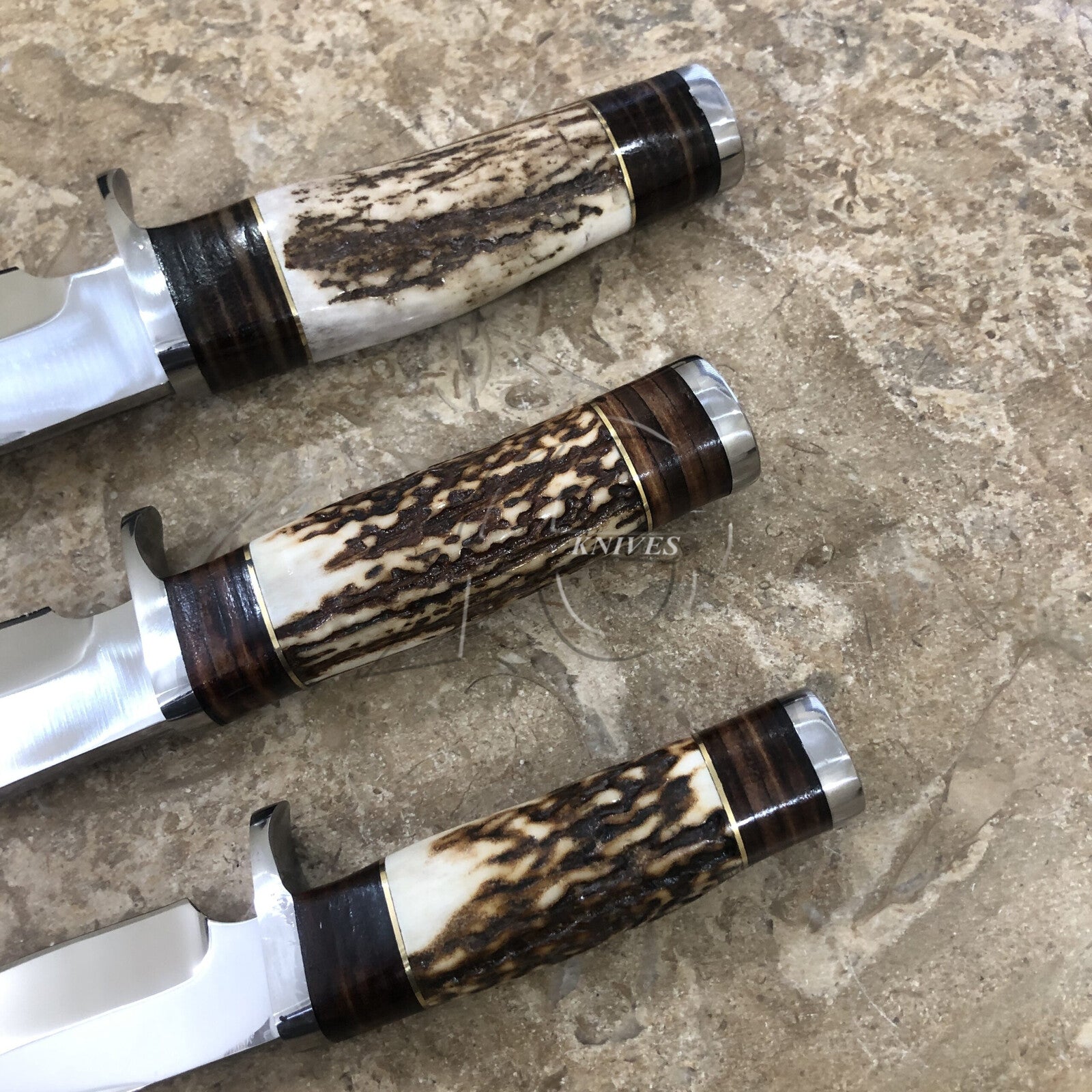 Lot of 3 pcs skinning hunting knives