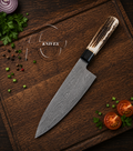 Wild & Refined 11.5" Handmade Damascus Chef Kitchen Knife