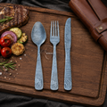 BBQ Carving Set Knife, Fork & Spoon