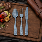 BBQ Carving Set Knife, Fork & Spoon