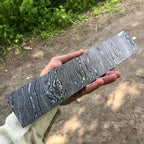 Custom Made Damascus Twist Billet Bar Hand Forged| Premium Knife Making Steel