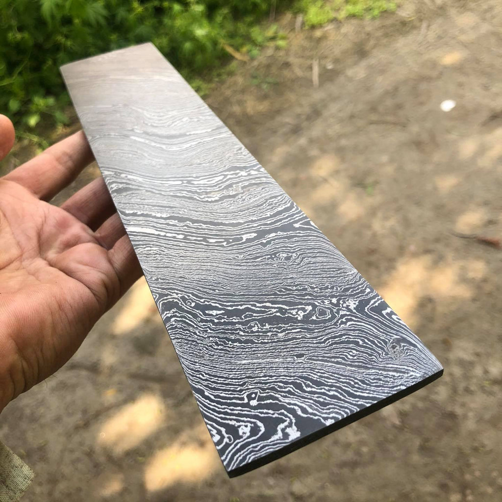 Custom Made Damascus Twist Billet Bar Hand Forged| Premium Knife Making Steel