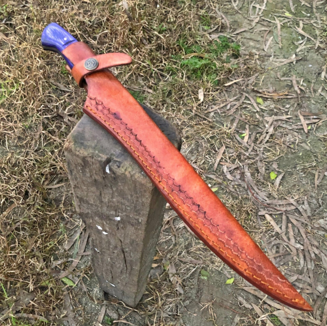 Fixed Blade Hand Forged Damascus Fishing Fillet Knife