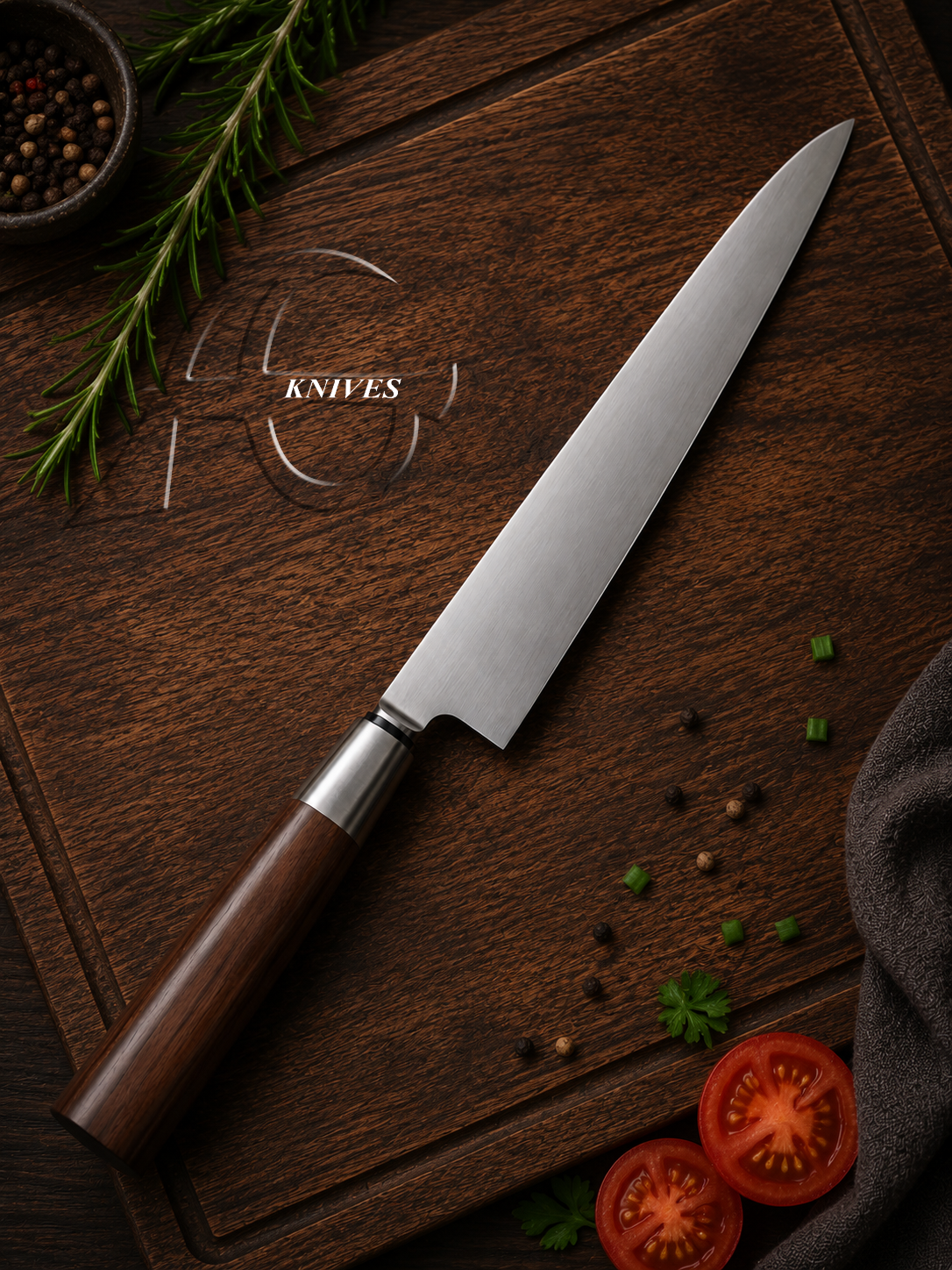 The Slicer 14" Handmade High Carbon Steel Chef Kitchen Knife