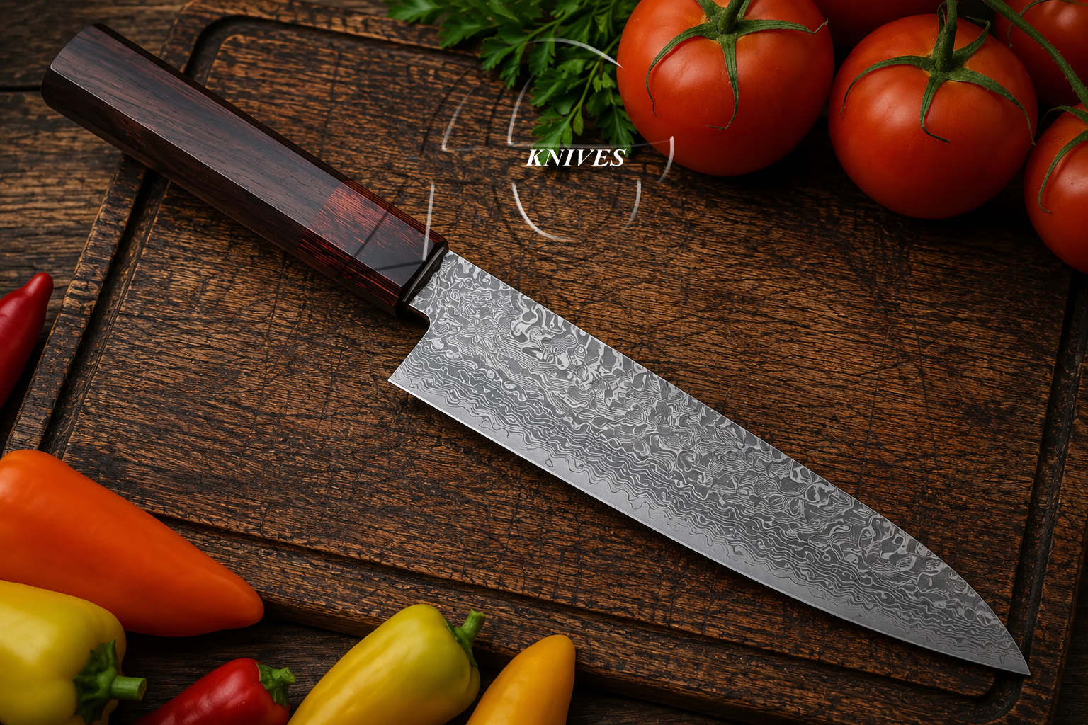 Handmade Japanese Gyuto Damascus Kitchen Chef Knife