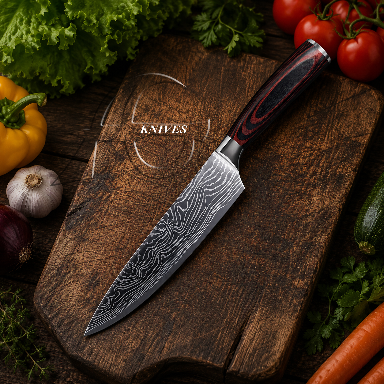 12" Handmade Damascus Steel Kitchen Chef Knife