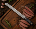 Handmade Damascus Slicer Knife 18" Best for Meat, BBQ & Carving
