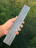 Custom Made Damascus Feather Billet Hand Forged Feather Pattern