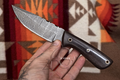 8" Hand Forged Damascus Steel Hunting Knife with G10 Handle & Handcrafted Sheath