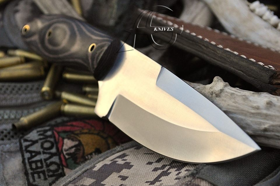 8" Hand Forged Steel Skinner Knife with G10 Handle & Handcrafted Sheath
