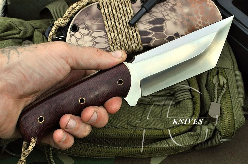 9" Hand Forged Steel Tanto Tactical Knife with G10 Handle & Handcrafted Sheath