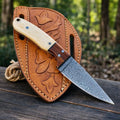 handcrafted western edc cowboy skinning knife by Ag cutlery