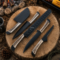 Majestic Handcrafted Kitchen Chef Knife Set of 5 Pcs - Stag Horn Handle