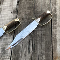 handmade antler steel hunter bowie 