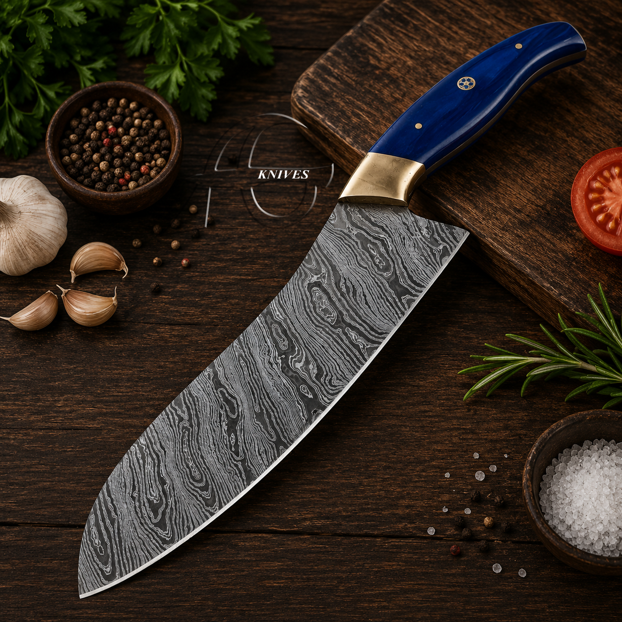 Handmade Damascus Chef Knife 13" Best EDC Kitchen Cook's Knife