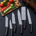 6 Pcs Handmade Damascus Kitchen Chef Knife Set