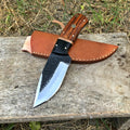 Hand-Forged Skinner Knife 1095 Steel Blade with Rosewood Handle