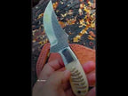 Western Rasp Steel EDC Hunting Knife Handmade Mountain Horn Handle With Sheath