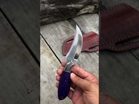 Western Hunting Skinning Knife with Sheath File Steel Blade 8" Handcrafted Belt Carry Knife