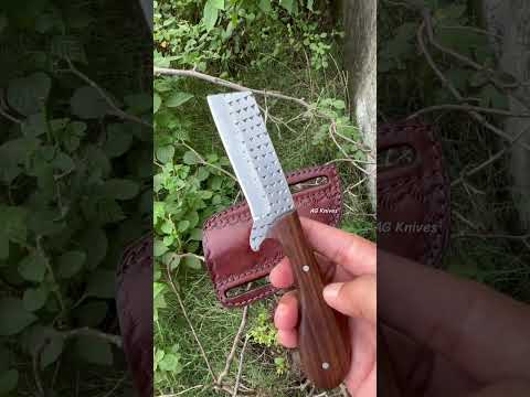 Cowboy Bull Cutter Western Belt Knife File Rasp Steel Ironwood Handle 8" with Leather Sheath
