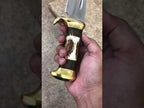 (Texas Bowie) Custom Made High Steel Hunting Bowie Knife With Leather Sheath
