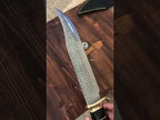 American Fixed Blade Knife Custom Hand Forged Rasp File Steel - Leather Sheath