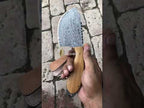 Outdoor Camping Cleaver Raindrop Damascus Blade Olive Wood Handle 9.5" Leather Sheath