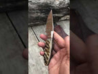 Western knife with sheath hand forged file steel blade honey horn handle EDC skinning #western #gift