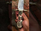Stunning Stag Bowie Handmade Damascus Blade Hunting Knife With Sheath