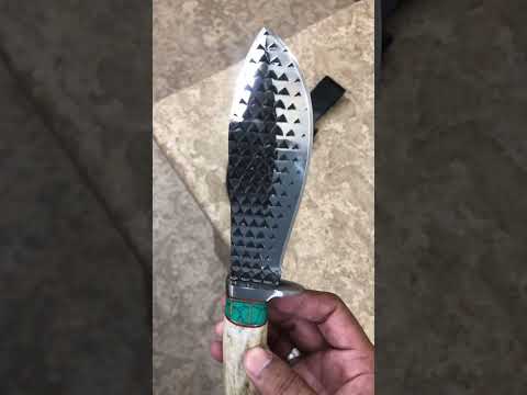 Rustic Western Knife Hand-Forged File Rasp Blade With Leather Sheath