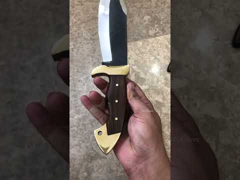 14" Hand Forged Custom Made Hunting Knife With Leather Sheath