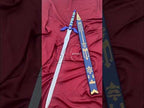 Blue Legend of Zelda Sword 38" Stainless Steel With Scabbard