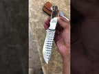 Custom Hand Forged Western File Steel Bull Cutter & Skinning - Leather Sheath